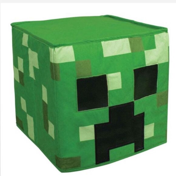 New Minecraft Halloween Costume Creeper Mojang Headpiece Green Mask NWT - Picture 3 of 15